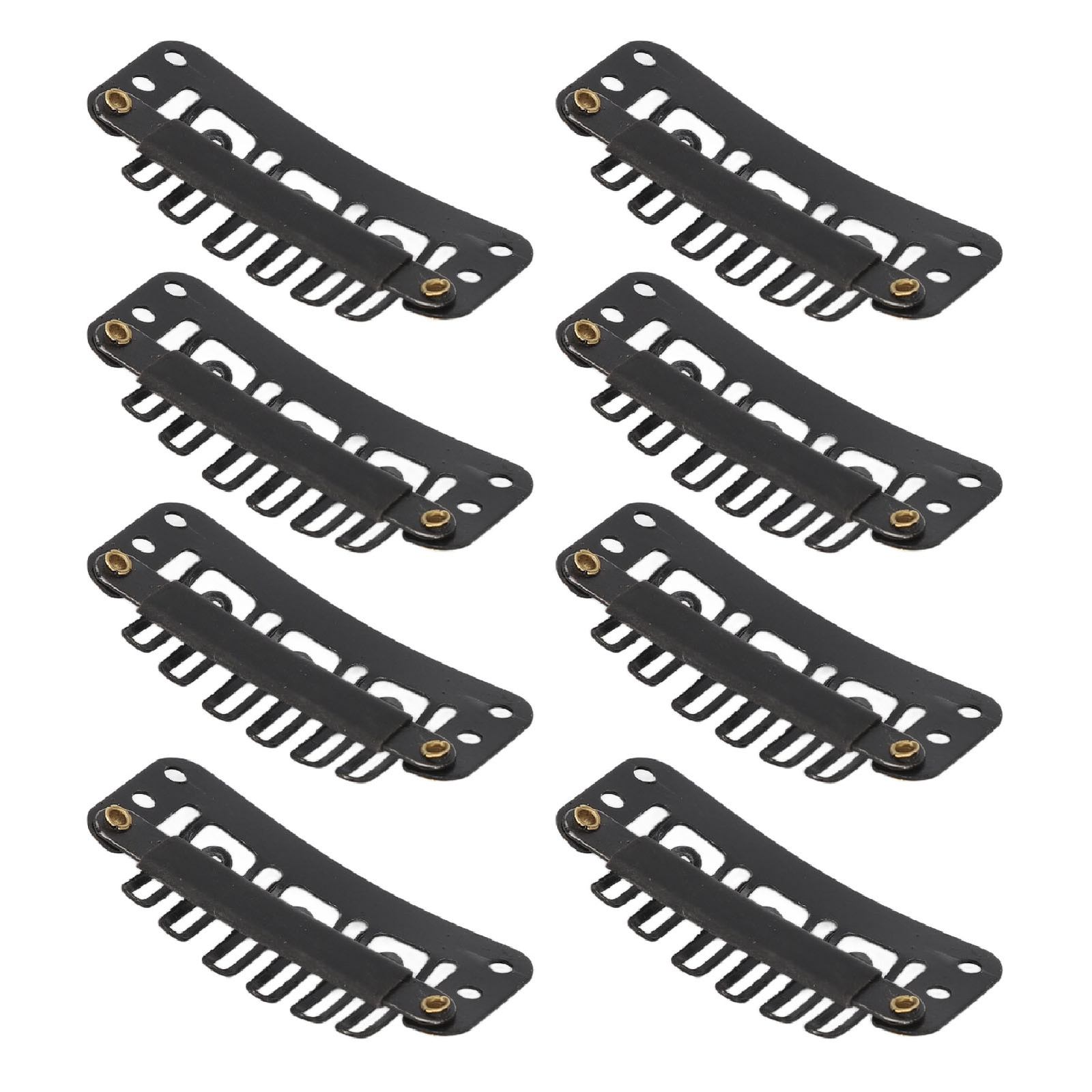 100Pcs 6 Teeth Hair Extension Clips Wig Clips Stainless Steel U Shape