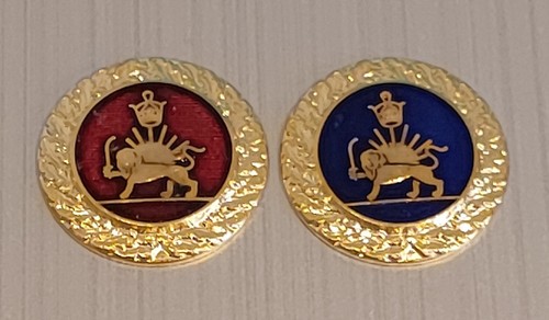 Rare 2x Swedish Pahlavi Era Lion and Sun Medallion Discs by Sporrong.