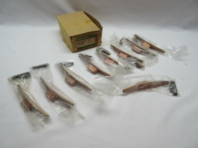 9 Vintage Retro Lilly 8340 Messing & Kupfer Möbel Tür Schublade Griff Knöpfe NOS