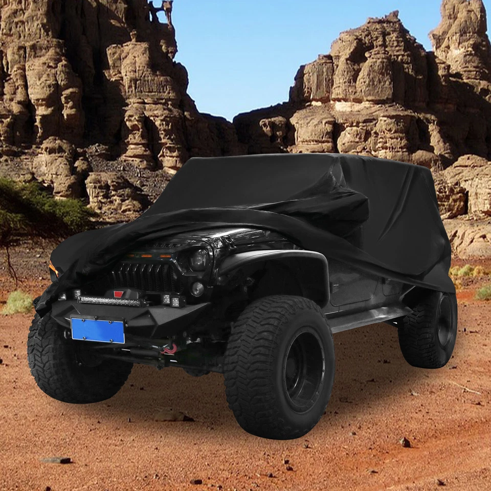 For Jeep Wrangler 2 / 4 Door CJ YJ TJ JK Car Cover Dust UV Waterproof Protection - Imagem 2 de 4