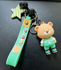 USA Seller- Car KeyChain Bear Keychain Basketball strap