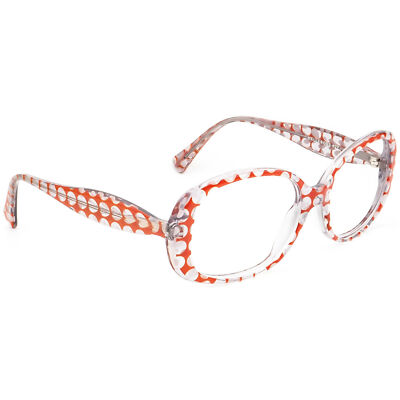 Jean Lafont Sunglasses Frame Only Hellebore 627 Orange&Clear Square France 51 mm
