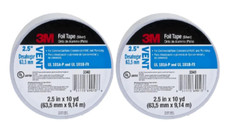 3M 3340 Foil Tape UL 181 A  B listed / Linered : 2-1/2 in. x 30 ft 2 Pack