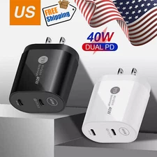 USB C Wall Charger Fast Block Type C Charging Brick Box for iPhoneXR 11-14 40W