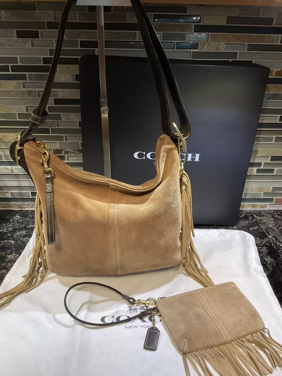 Coach sales suede bag