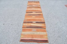 2.6x9.9 ft Runner Rug, Turkish Rug, Colorful Rug, Kilim, Stair Rugs, Cool Rugs