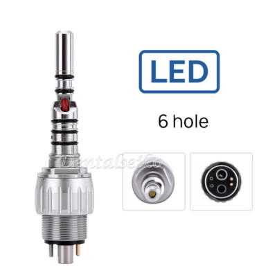 Dental LED Handpiece Quick Coupler Coupling 6 Hole 360° Fit for KAVO Multiflex