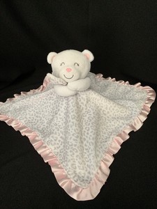 carter's pink bear security blanket