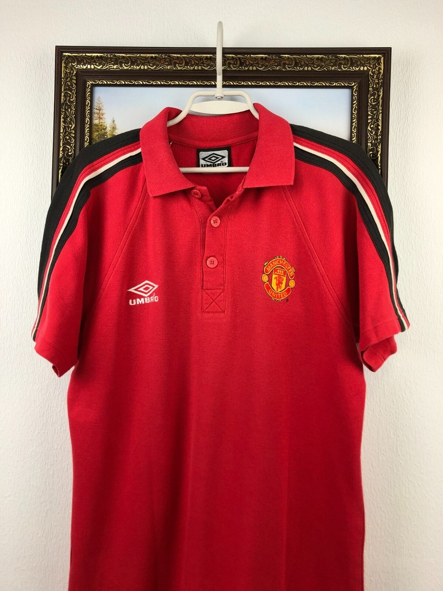 Vintage Umbro Manchester United Football Train Shirt Jersey Soccer