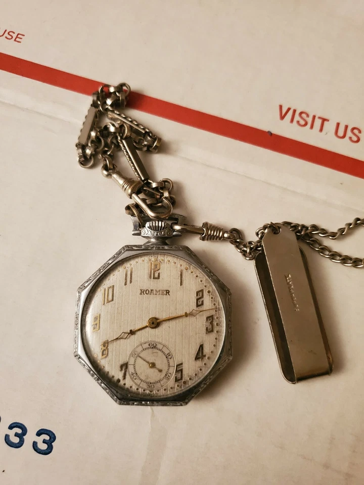 Watch Analog Roamer Mechanical Hand Winding Pocket - Image 3 of 4