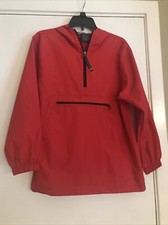 CHARLES RIVER APPAREL Youth Sz M 10/12 Red Pack-N-Go Pullover Windbreaker EUC 