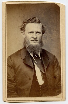 Ohio Medical Doctor William Lebbeus Griffin - 1838 PA - 1920 Barton MO CDV Photo
