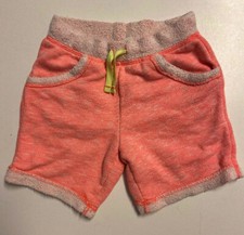 Cat  Jack Peach White Fleece Drawstring Shorts Pockets Comfy Kids 5T