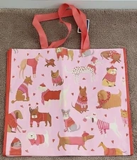 Marshalls Cute Dogs In Sweaters & Scarves - Large Reusable Shopping Tote Eco Bag