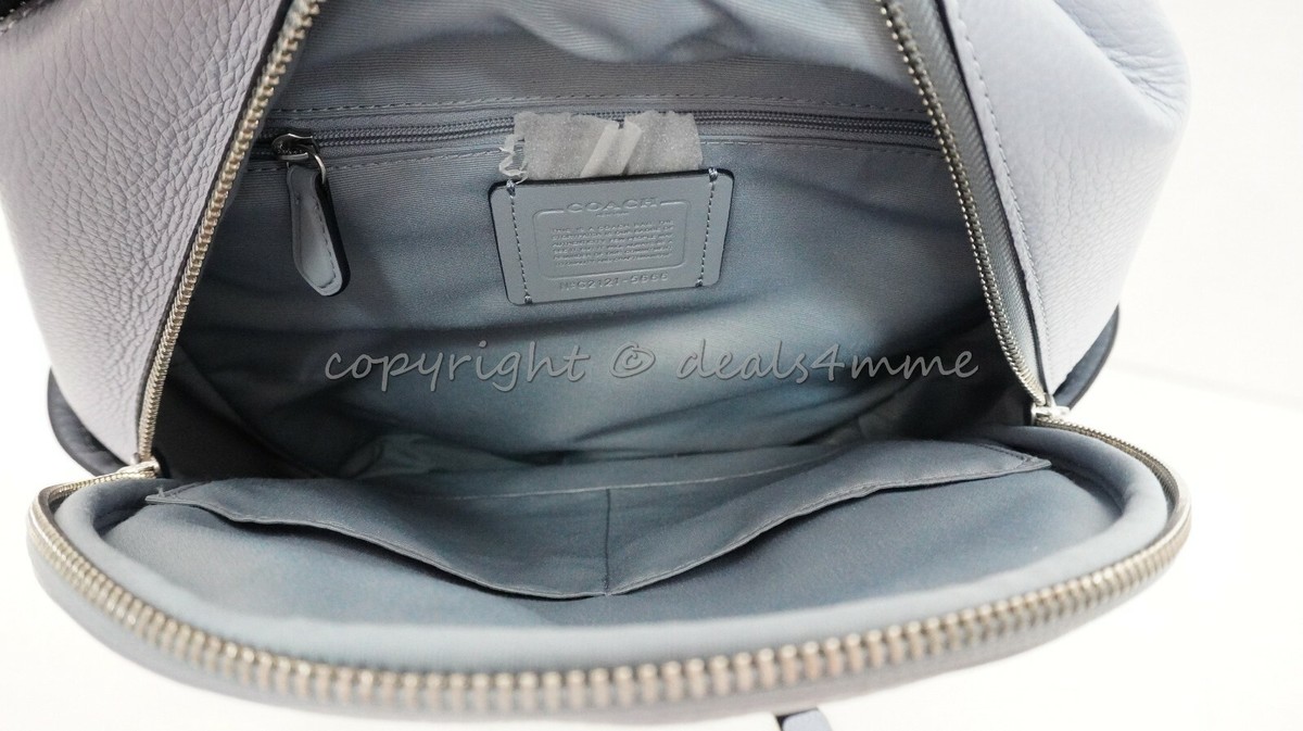 ? Court Backpack in Twilight Blue Pebble Leather Backpack style #5666 Coach Women main image 4