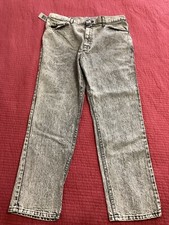 Lee Riders Black Acid Wash denim jeans Vtg 80  s 38x30 dead stock W/ All Tags USA