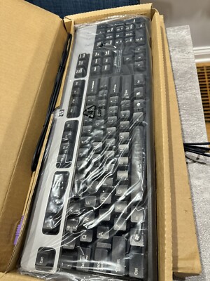New Genuine HP 434820-001 PS/2 Connection Keyboard Basic Vista Silver/Black