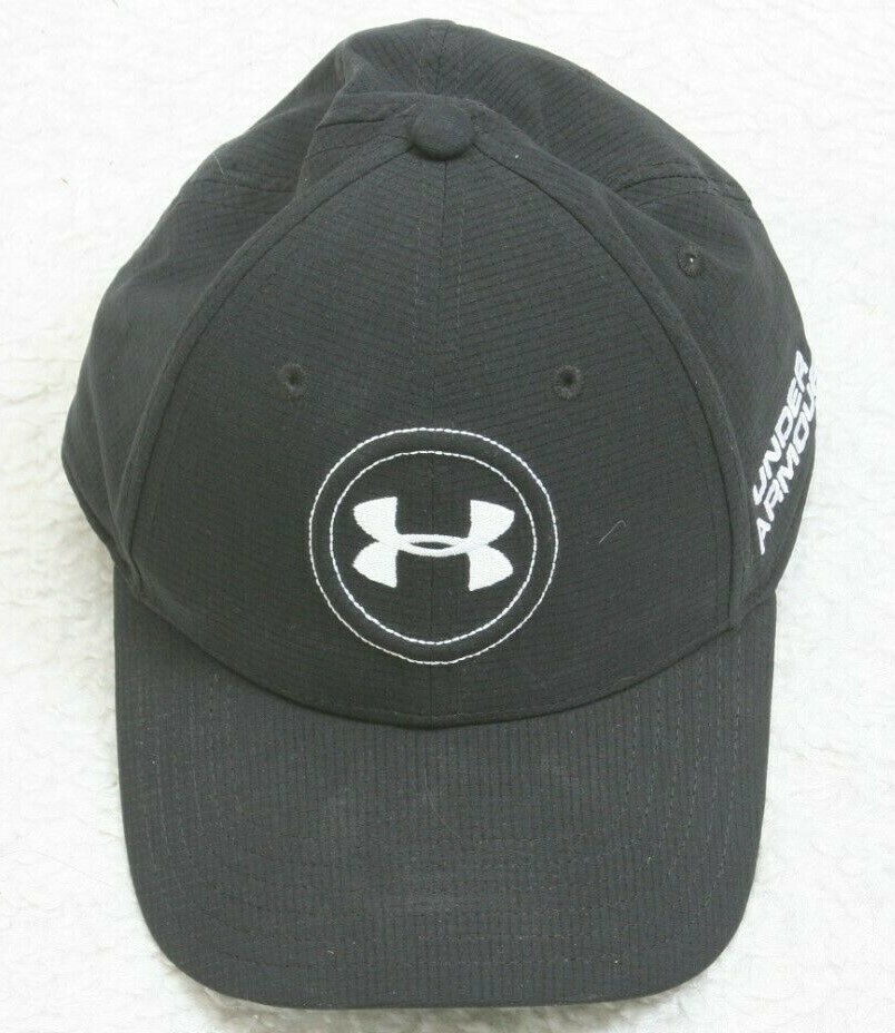 Under Armour Black White Solid Baseball Hat Adult… - image 1