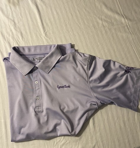 Bremuda Sands Cypress Classic Men’s Collared Shirt Purple Size L - Picture 5 of 6