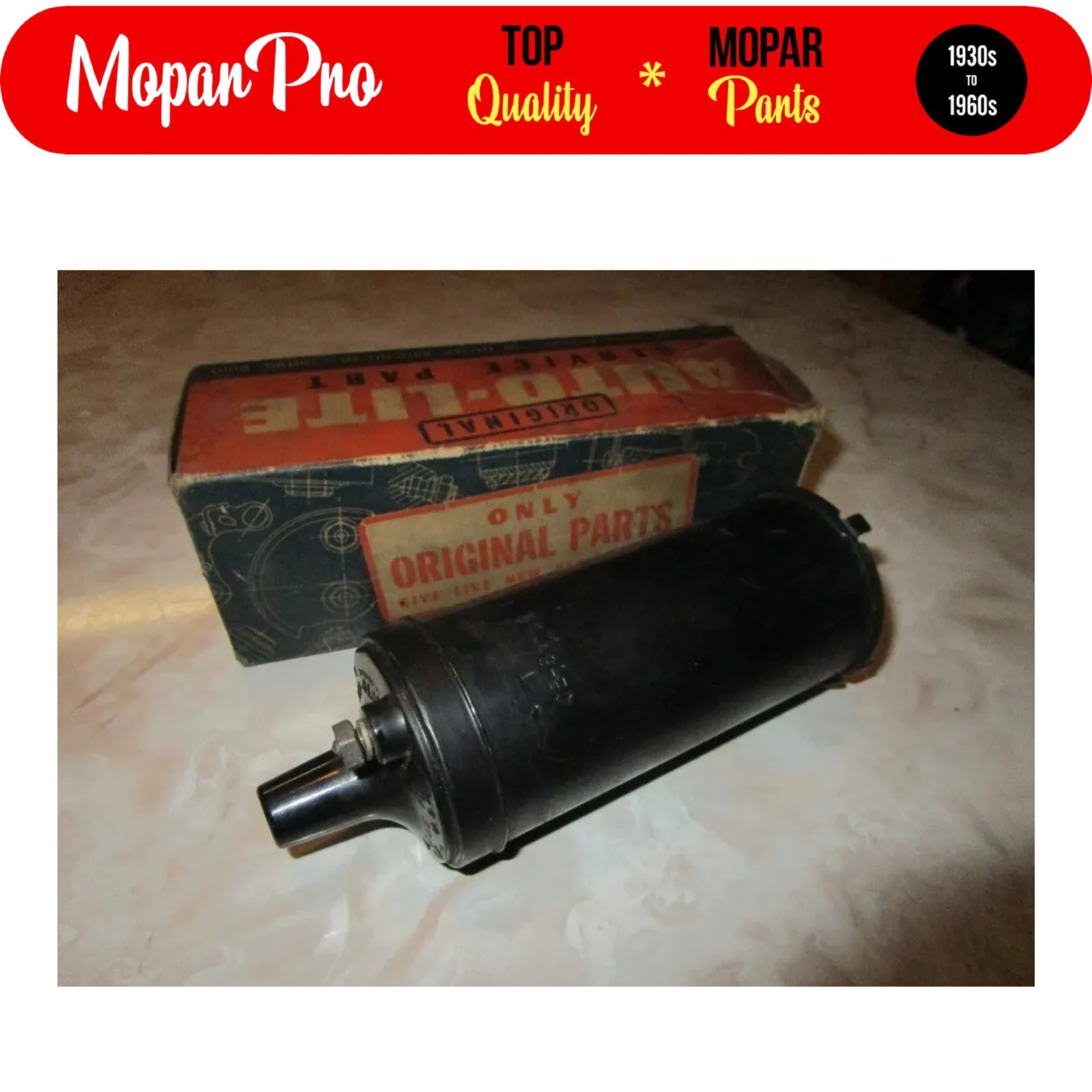 35 36 37 38 39 40 PLYMOUTH DODGE DESOTO CHRYSLER IGNITION COIL MOPAR AUTOLITE 