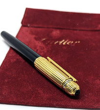 Vintage Cartier Pasha F&uuml;llfederhalter F&uuml;ller schwarz 750 Gold 18kt Feder Nr:1592