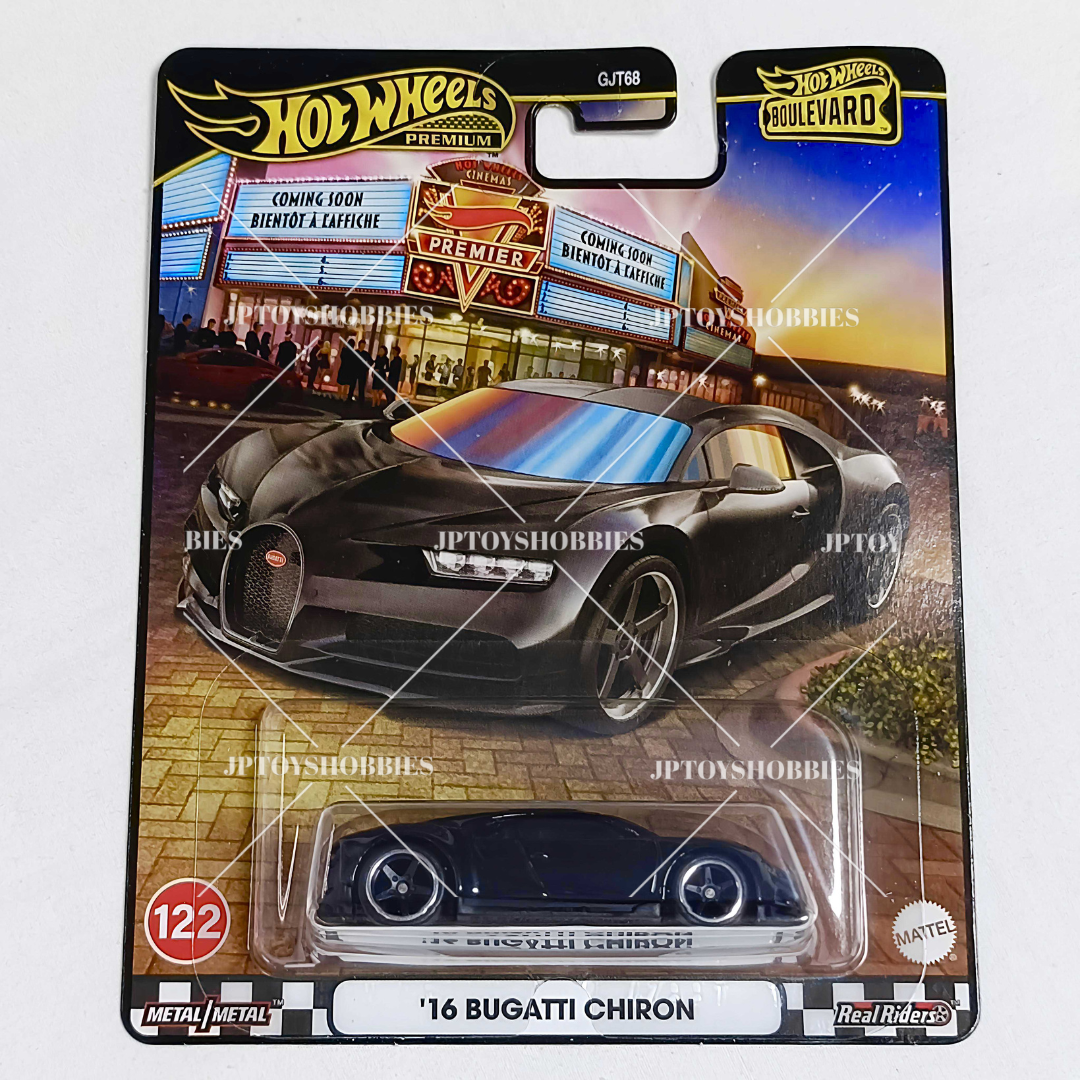 Hot Wheels Premium Boulevard '16 Bugatti Chiron Set 1 10 20 Black
