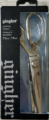 Gingher 7.5  Pinking Shears NEW Scissors Sawtooth Blades 7 1/2 Inch Zigzag