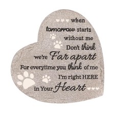 Pet Memorial Stone for Dogs and Cats HeartShaped Sympathy Gift
