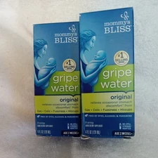 2 Mommy’s Bliss Original Gripe Water 2 oz  Exp 2026