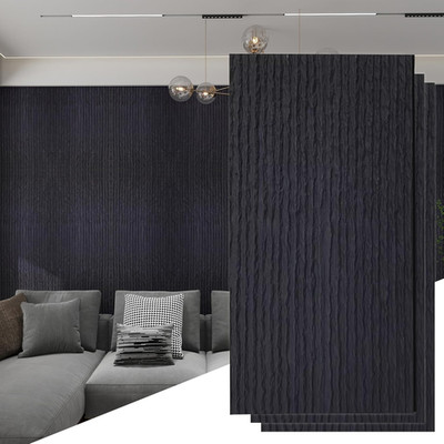 3D Faux Stone PU Wall Panels, 4 Pack Cement Texture White | Thicker PU Wainscoti