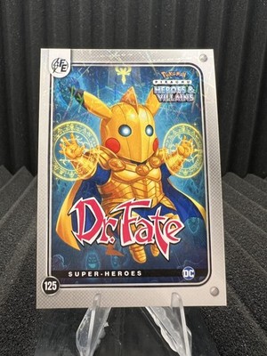 Dr. Fate (Pikachu) #125 Lazer Holo - Heros & Villains Flash Edition Pokemon