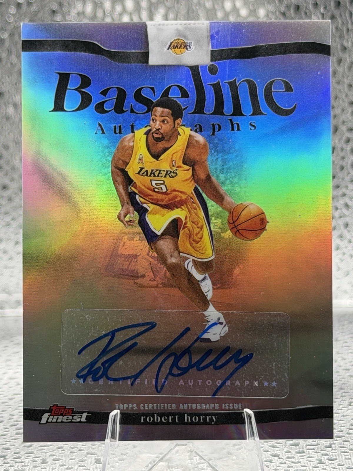 2025-26 Topps Finest - Baseline Autographs Refractor Robert Horry #BA-RH (AU)
