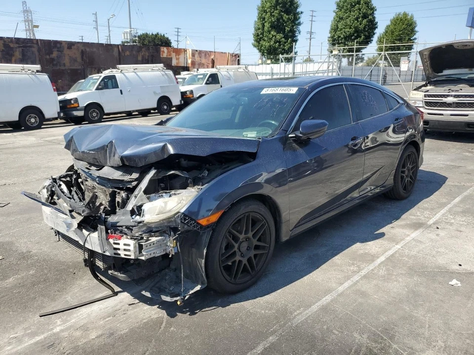 Used Front Lower Center Console fits: 2017 Honda Civic floor leather armrest AT - Imagem 2 de 4