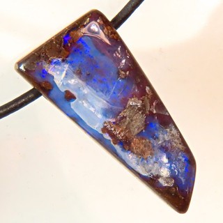 60.9c AUSSIE QUEENSLAND SURF BOULDER OPAL SPLIT SIDE DRILLED PENDANT OCA19134