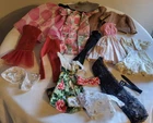 16 pieces Barbie Vintage Clothing Clone Handmade dresses pants tops pants