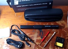 Smart Soldering Iron USB, Multimeter, w/Extra Tips and Case