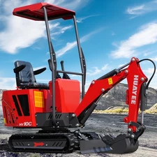 FREE SHIPPING  HUAYEE Mini Excavator 1 Ton 13.5hp Crawler Gas EPA Engine NEW