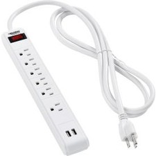 Industrial Surge Protected Power Strip W/USB Ports 5 1 Outlets 15A900 Joules6'