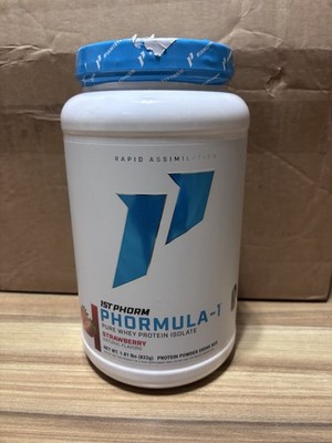 1st Phorm Phormula-1 Pure Whey Protein Powder Strawberry  1.81 LB Expires 8/27
