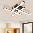 LED Deckenlampe Schwarz 3000K Warmweiß Deckenleuchte für Wohnzimmer Büro Flur