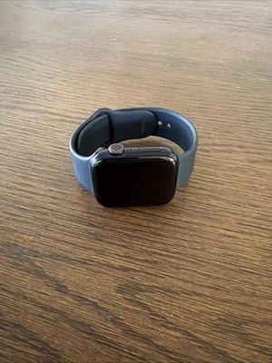 Apple Watch SE (2022) 44mm Midnight Aluminum Case with Sport Band, M/L (GPS +...