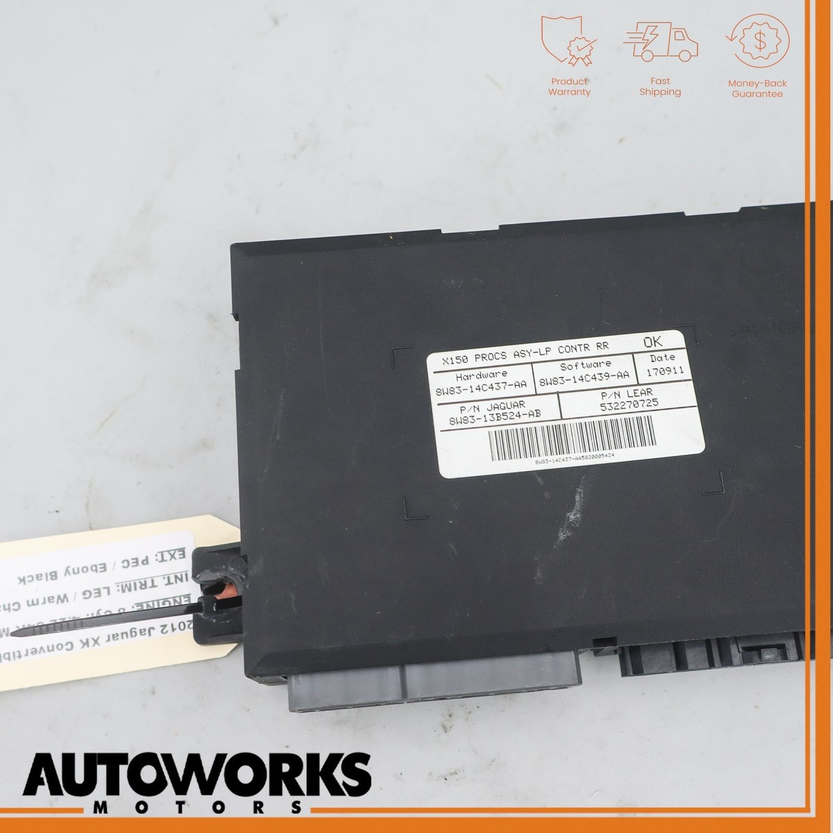 10-15 Jaguar XK XKR X150 Convertible Top Roof Control Module