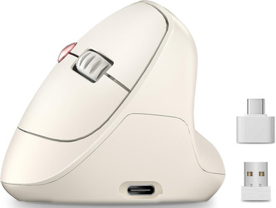 Ergonomic Vertical Wireless Mouse, 57°, Small/Medium Hands, Beige
