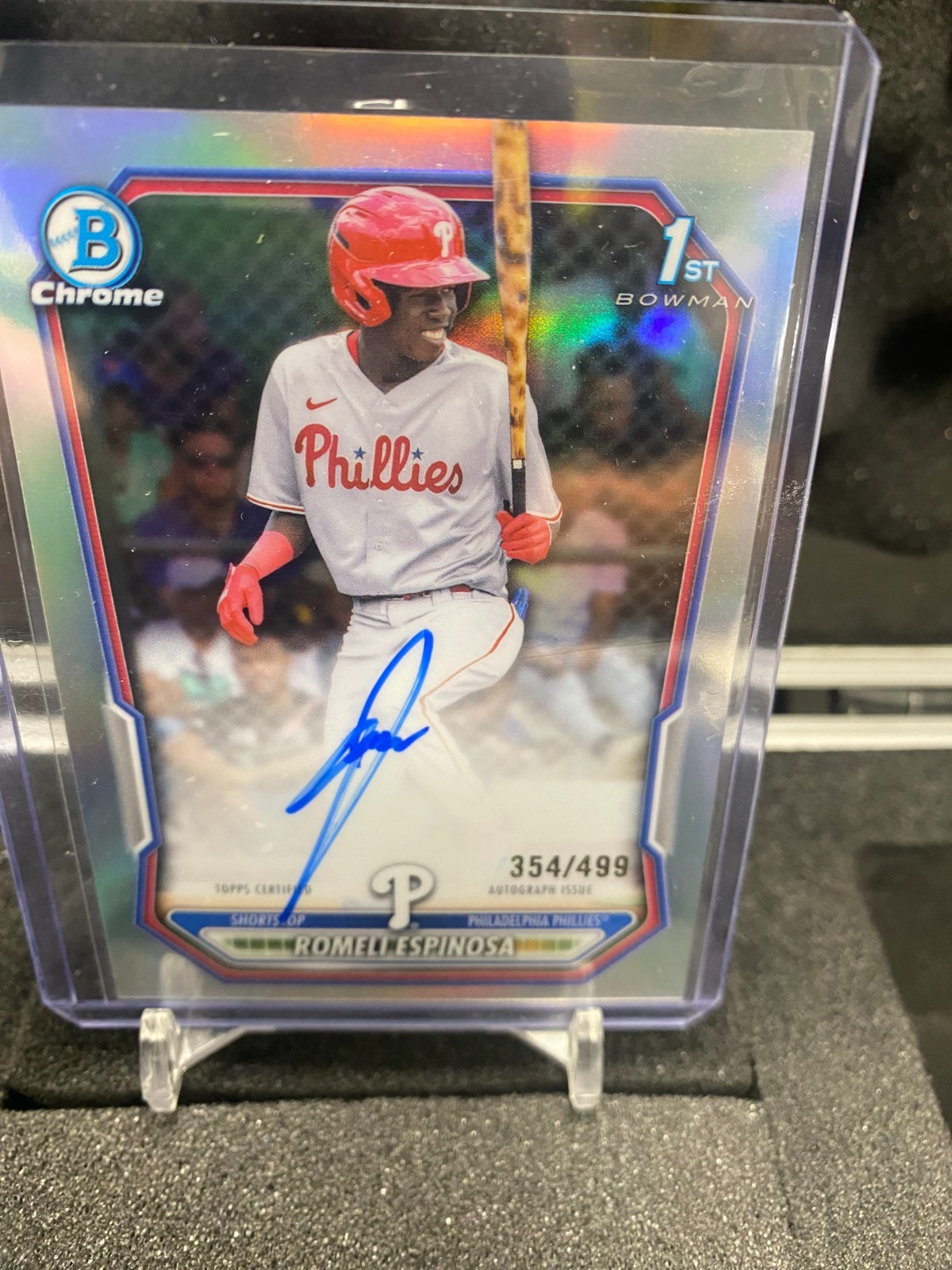 2026 Bowman Chrome Romeli Espinosa *354/499* 1st Chrome On Card Autograph view 2
