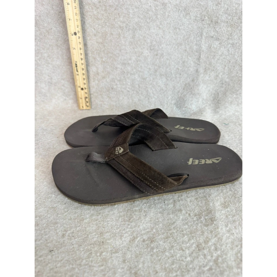 Reef Men's Brown Flip Flop Sandals Comfortable Beach Footwear Size 7 - Image 3 of 4