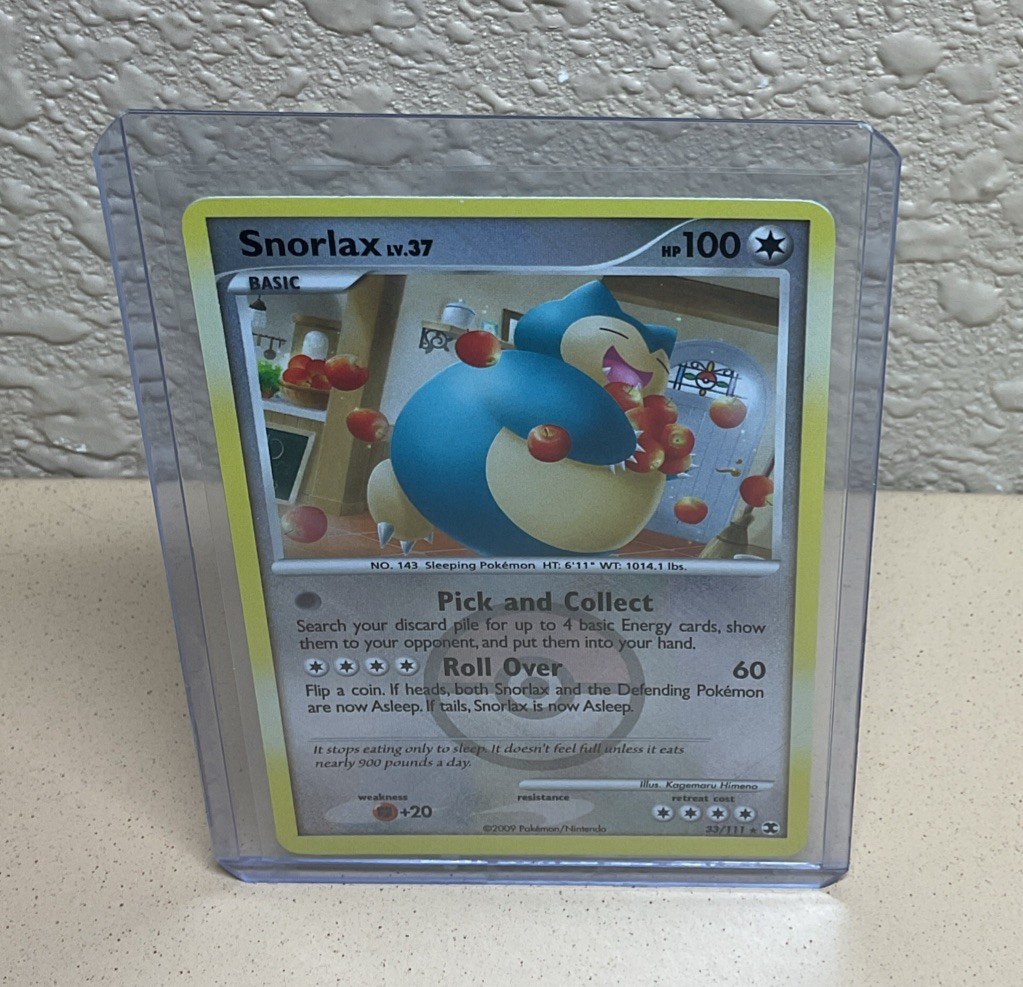 Snorlax 33/111 Rising Rivals Crosshatch Pokemon League Promo Card