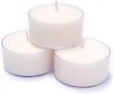 Soy Tealight Candles - 24 Tealights Unscented, 100 Soy Wax, Hand Poured