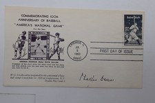 Charles Devens Signed 1983 Babe Ruth Stamp FDC W.G. Crosby
