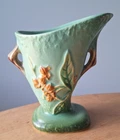 Vintage Roseville Pottery Bittersweet Vase Green 872-5" Excellent Condition!