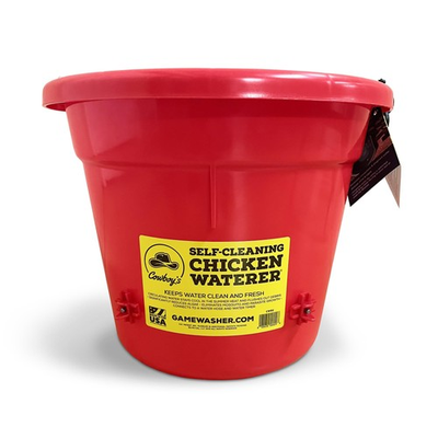 #ad Self Cleaning Red Chicken Waterer with Nipples $142.66